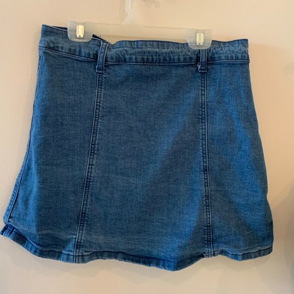 Indigo Rein Snap Jean Skirt - Picture 3 of 5